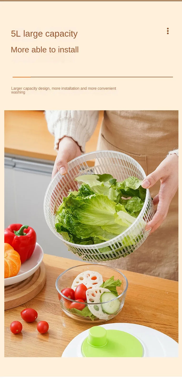 Multifunctional Salad Spinner & Vegetable Dehydrator