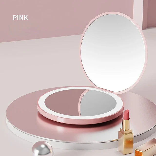 LED Light Compact Mirror