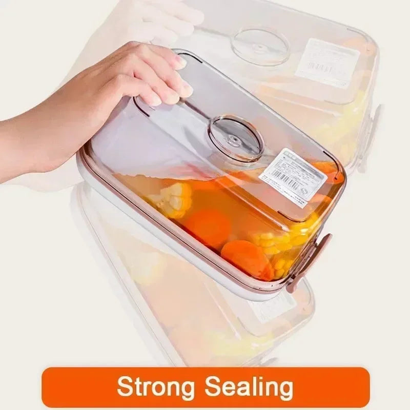Large Capacity Food Dispenser Transparent Storage Container with Vacuum Pump