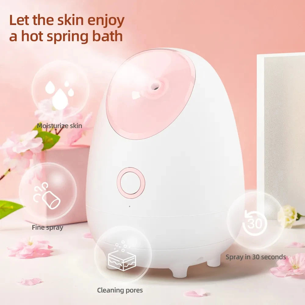 Hot Mist Ionic Facial Steamer - Home Sauna Humidifier & Moisturizer