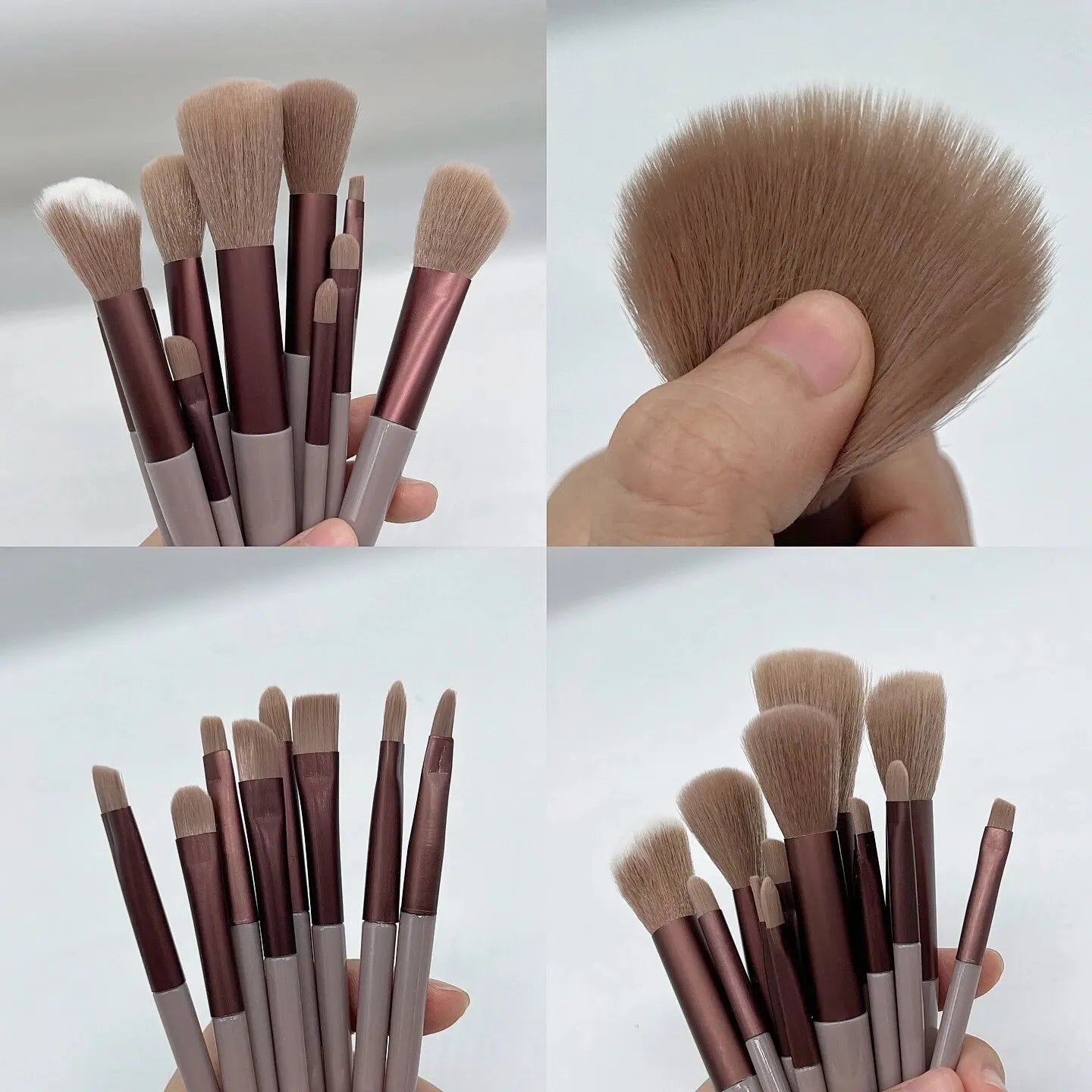 Soft Makeup Brush Set with Bag - 13PCS