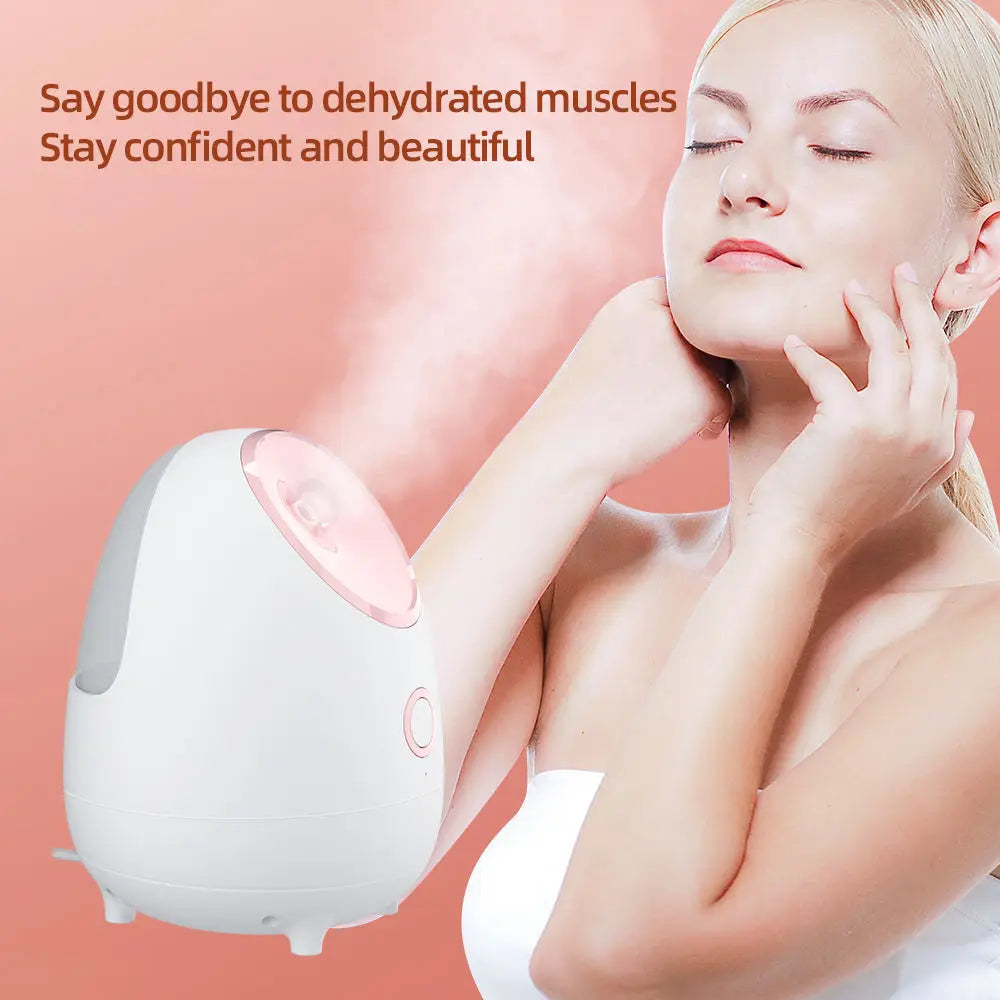 Hot Mist Ionic Facial Steamer - Home Sauna Humidifier & Moisturizer