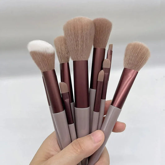 Soft Makeup Brush Set with Bag - 13PCS