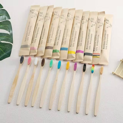 Eco-Friendly Bamboo Toothbrush Set