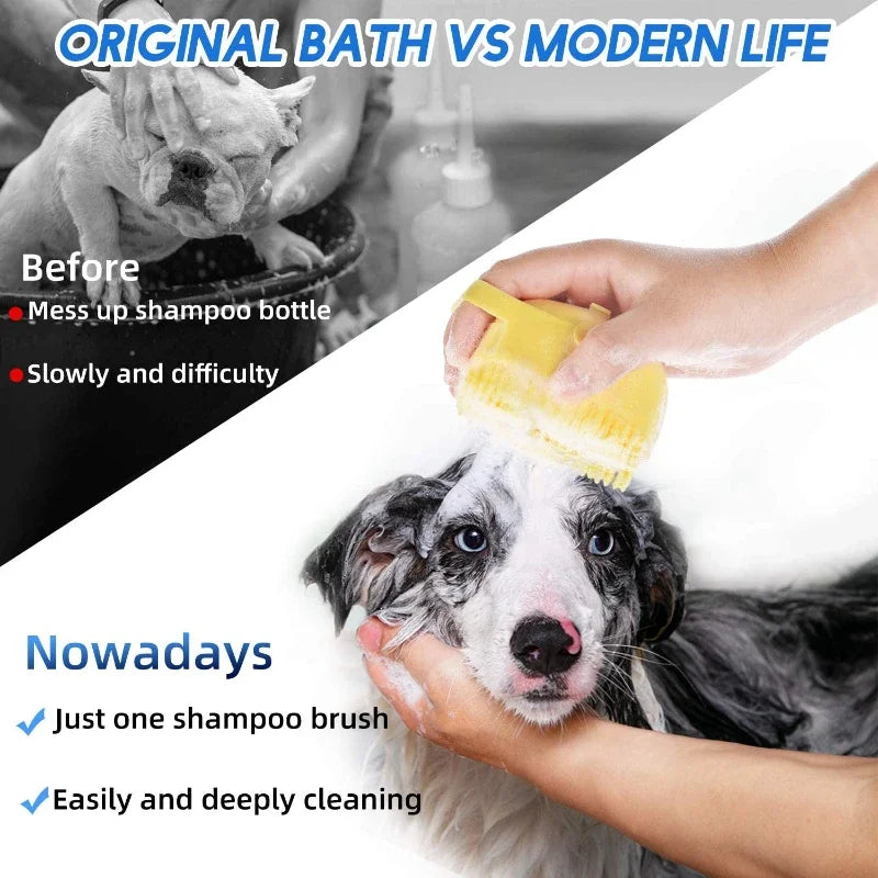 Dog Bathing Brush & Shampoo Dispenser