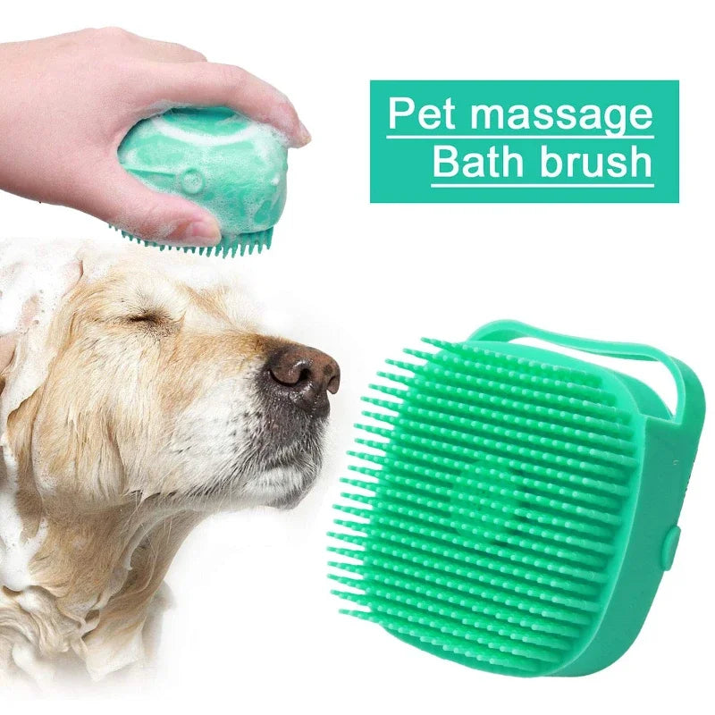 Dog Bathing Brush & Shampoo Dispenser