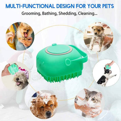 Dog Bathing Brush & Shampoo Dispenser