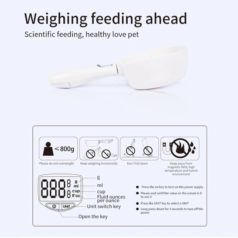 Electronic Pet Food Measuring Spoon